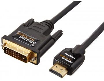 AmazonBasics DVI to HDMI Adapter Cable - 9.8 Feet (3 Meters)