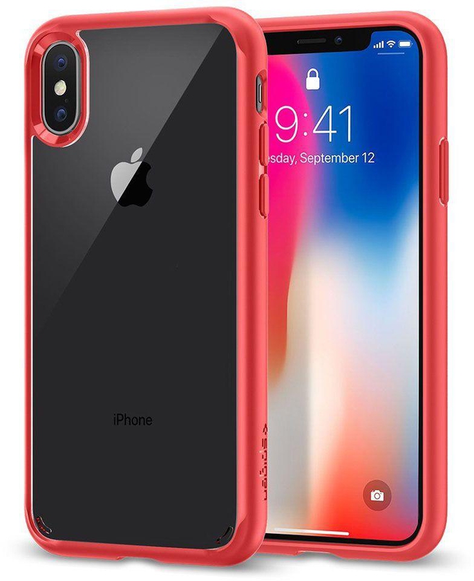 Spigen iPhone X Ultra Hybrid cover / case - Red