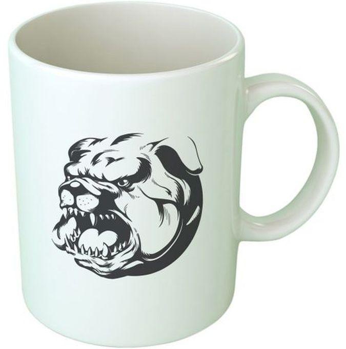 Dog Ceramic Mug - White/Black