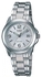 Casio Women's White Dial Stainless Steel Band Watch LTP-1215A-7ADF