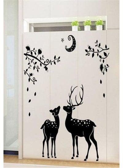 Aofu Month Wind High Deer Silhouette Christmas Wall Sticker