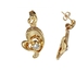 طقم مجوهرات نسائي من قطعتين مطلي بالذهب 18 قيراط بتصميم قلوب براقة من في بي جولز