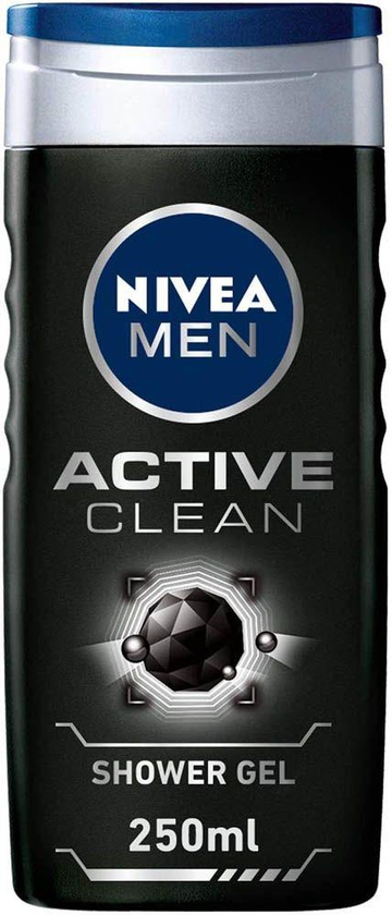 Nivea - Men Shower Gel Active Clean Charcoal 250Ml- Babystore.ae