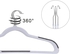 Red Dot Gift 50 Pack Coat Hangers, Heavy Duty Durable Hangers With Non-Slip Piece, Premium Quality Plastic Suits Hangers, 0.5 cm Thickness Space Saving, 360&ordm; Swivel Hooks, 45 cm Wide, Grey (50)
