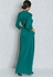 Belted Wrap Front Maxi Dress