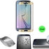Full Body Protection For Samsung Galaxy S6 Edge 3D Tempered Glass Screen Protector Shiny Gold