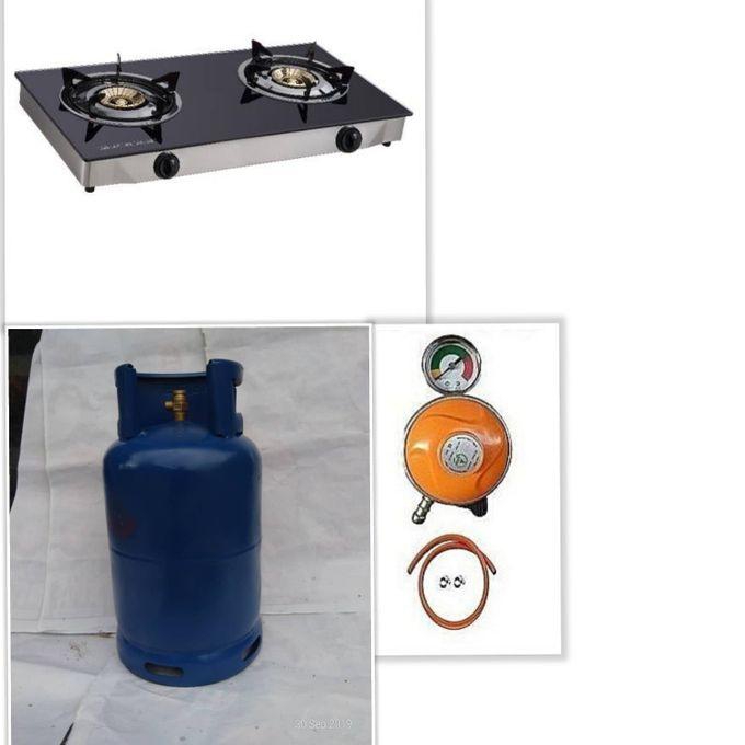 Glass Cooker+12.5kg Cylinder+Regulator+Hose+Clip