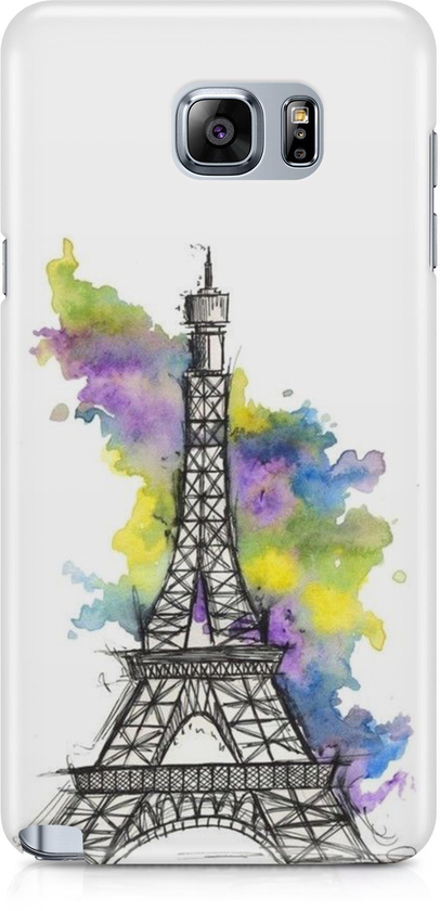 France Expo 1900 Landmark Paris Water Painted Phone Case Cover for Samsung Note 5
