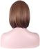 Short Straight Synthetic Hair Wig, Brown