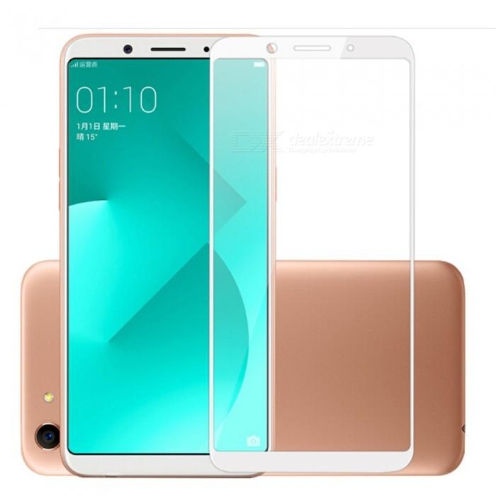 Bdotcom Full Covered Tempered Glass Screen Protector for Oppo A3s (White)