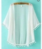 Generic Shiny Chiffon Kimono - White