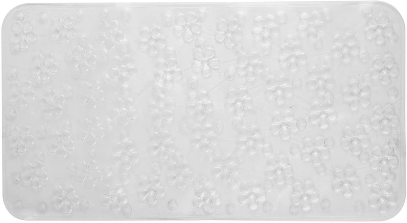 Get Anti Slip Silicone Bathtub Mat, 70×36 cm - Clear with best offers | Raneen.com
