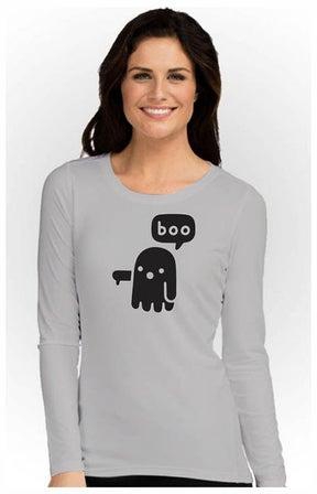 Printed Boo T-Shirt Grey