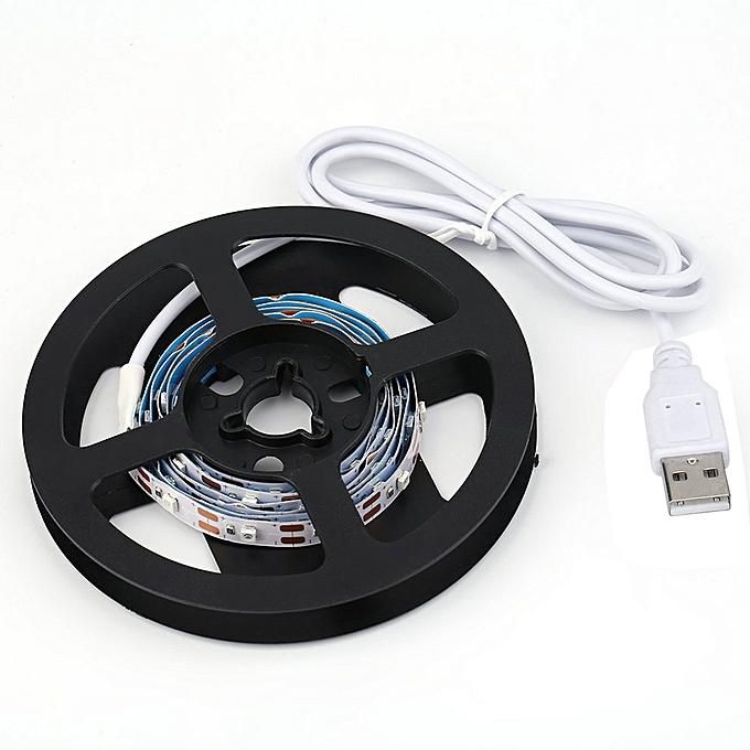Bright USB LED Strip Lights SMD3528 100CM Non Waterproof LED Tape Lamps Holiday Decoration Lights Background Lighting 