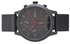 Men's Black L12.12 Chronograph Leather Watch