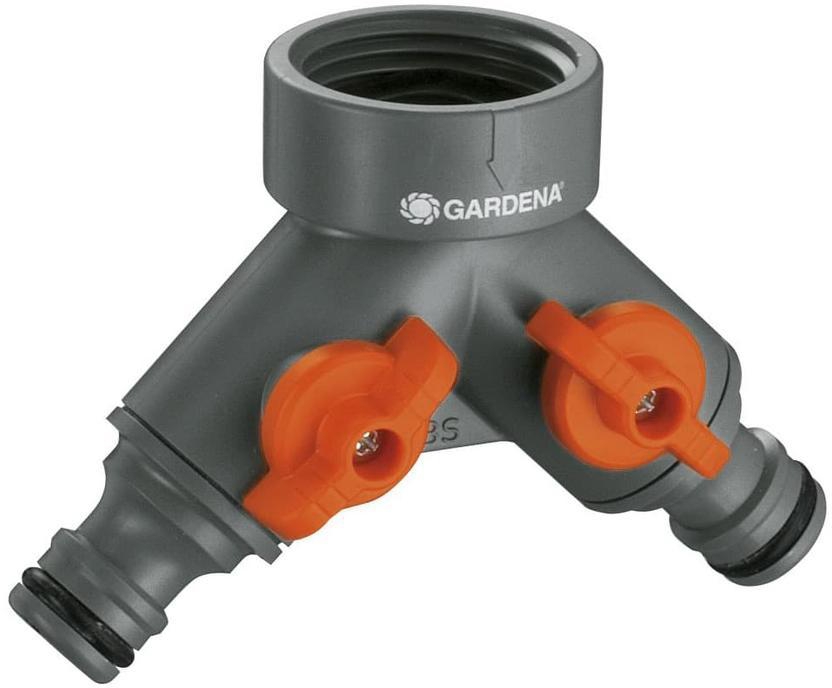Gardena Twin-Tap Y Connector (86.4 cm, Gray/Orange)
