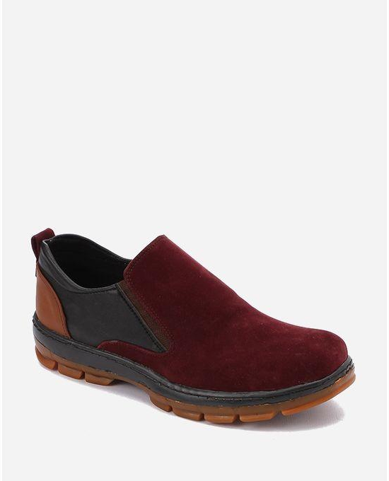 Dani Suede Casual Shoes - Deep Red