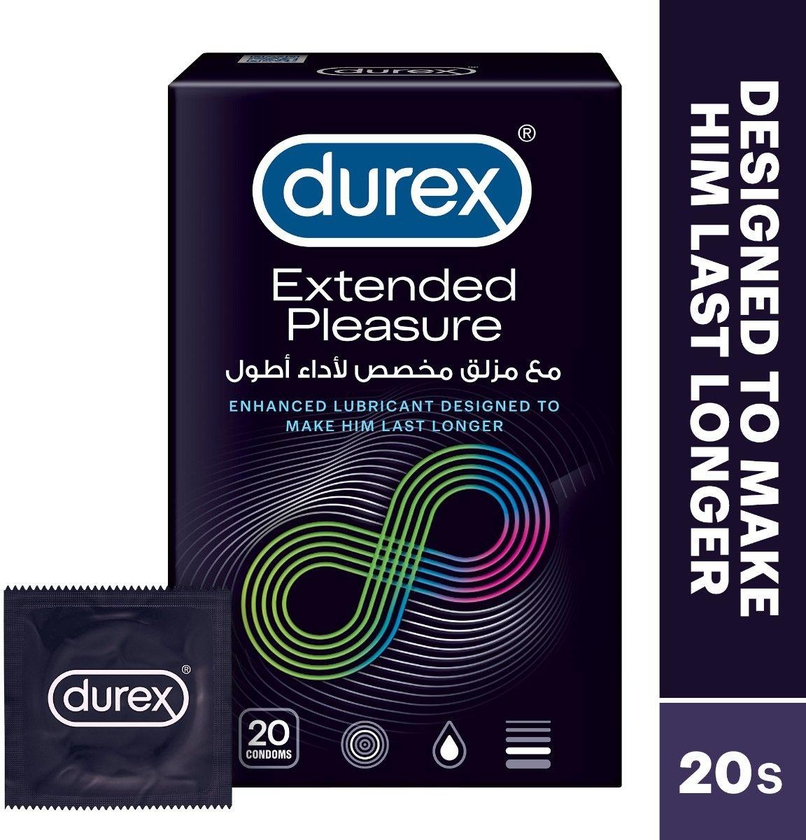 Durex Condom Extended Pleasure - 20 Pcs