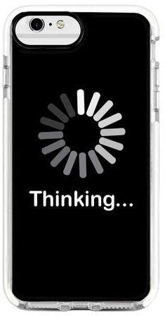 غطاء حماية واق من سلسلة إمباكت برو بطبعة "Thinking" لهاتف أبل آيفون 6s بلس/6 بلس أسود/ أبيض/ رمادي