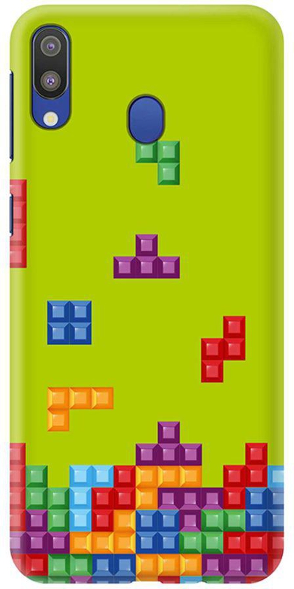 Matte Finish Slim Snap Case Cover For Samsung Galaxy M20 Tetris (Green)