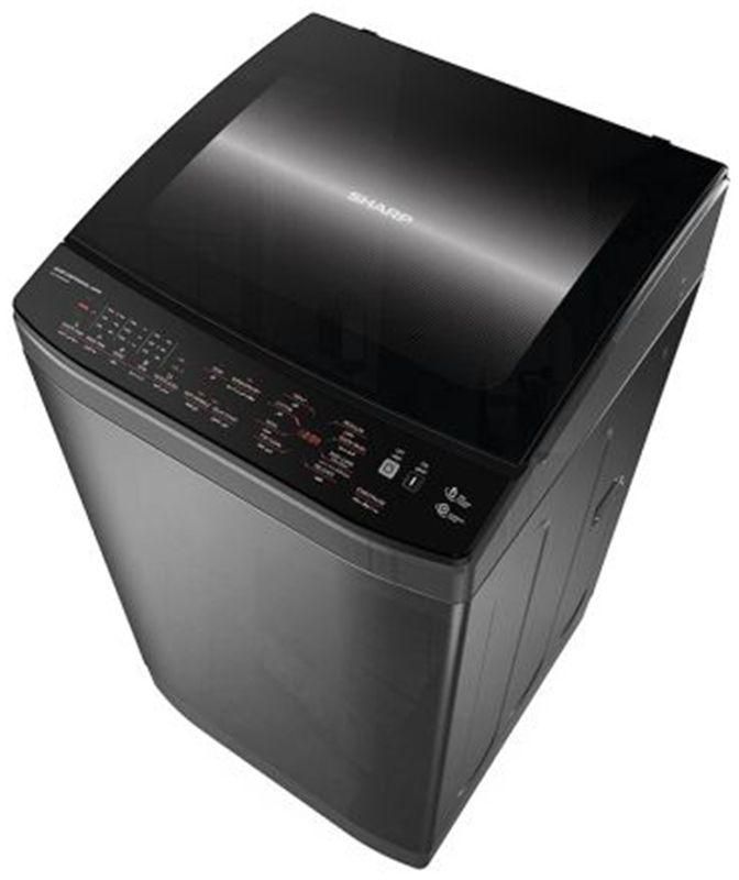 Sharp Automatic Top Load Washing Machine - 9K - With Drain Pump - Dark Silver - ES-TN09GDSP
