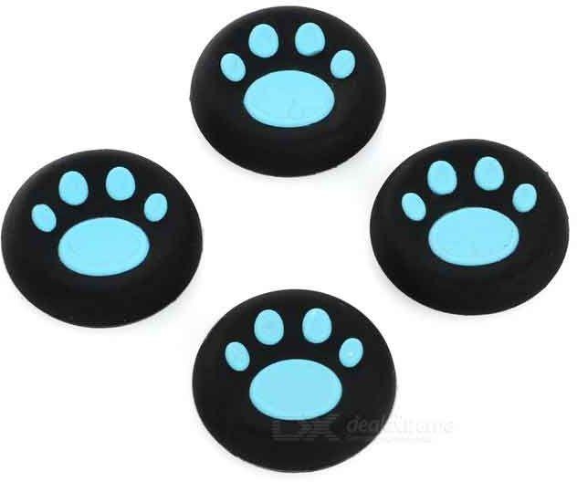 For PS4 PS3 PS2 Xbox One Xbox 360 Game Controller - Regentech Silicone Thumb Cap Cover - Blue