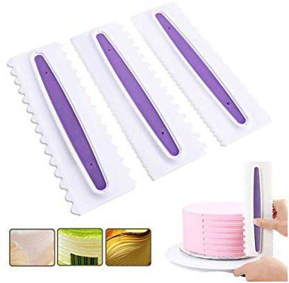 3pcs/set Cake Comb Cake Decorating Tools - White
