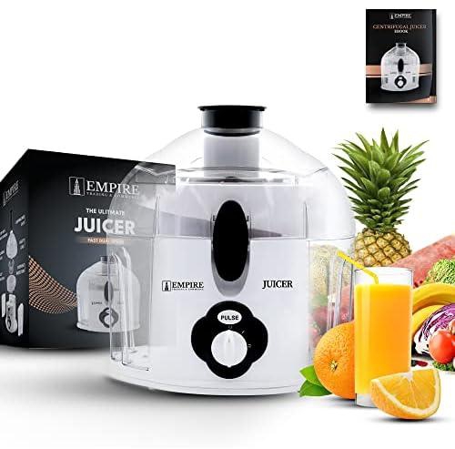 Empire Juicer Machines, 400W Powerful Juice Extractor with 2 Speeds & Pulse Function, Big Mouth Juicer Machines Vegetable and Fruit, Dishwasher Safe & Brush Included- Cleanable Fruit Juicer Machine