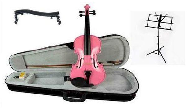 4/4 Full Size Violin With Shoulder Rest And Stand-Pink