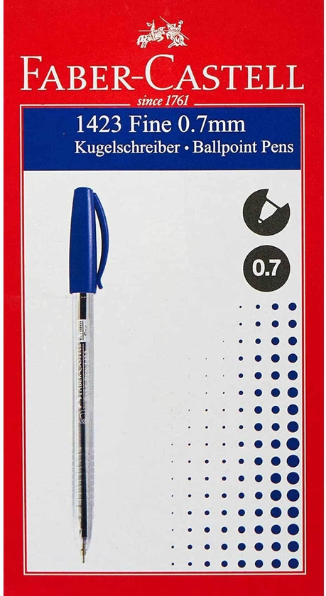 Faber-Castell Ballpoint Pen 1423 Blue 0.7mm 10 PCS