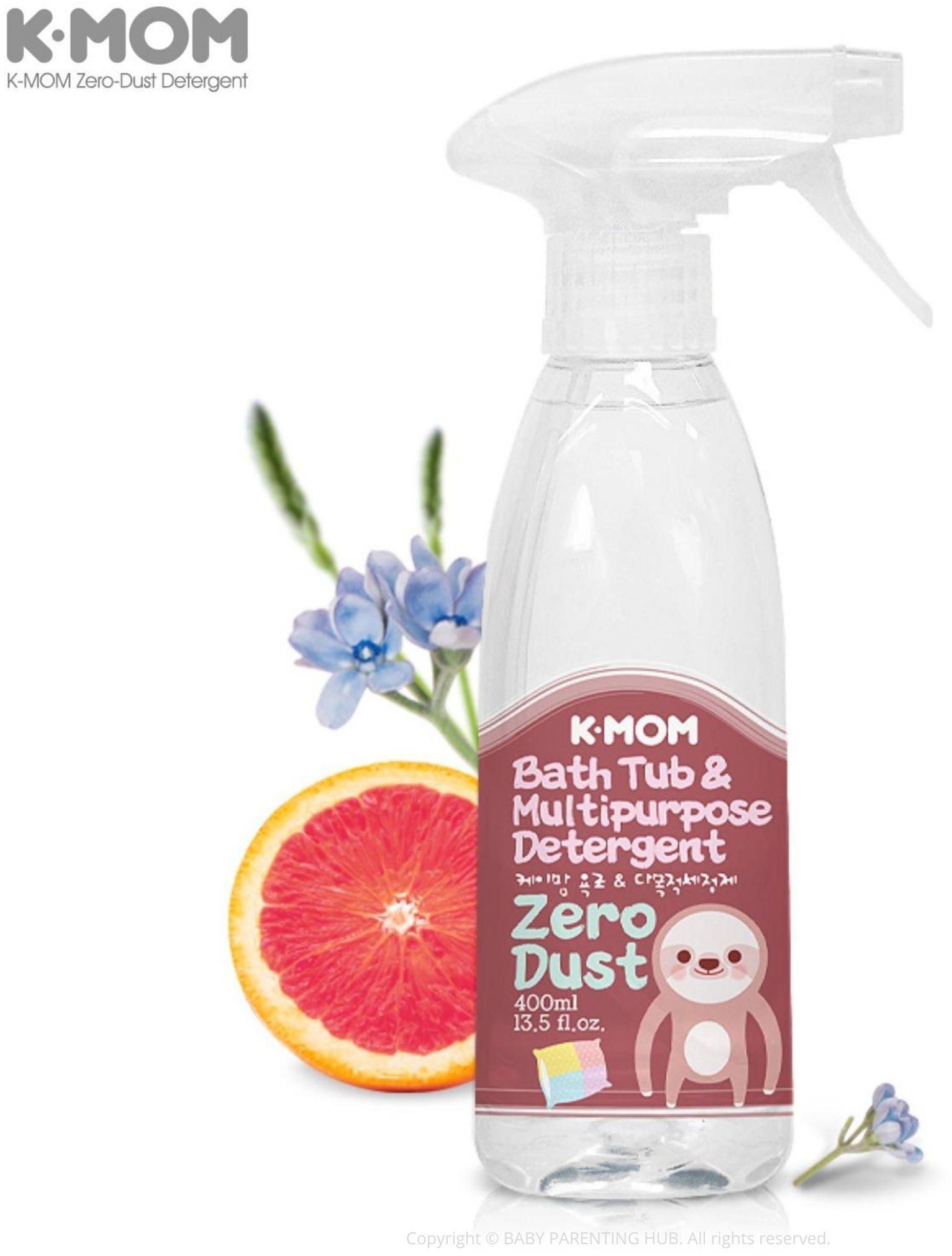 K-Mom Zero Dust Bath Tub & Multipurpose Detergent Fruity Flora 400ml