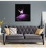 Decorative Canvas Wall Painting With Frame Purple/Red/Black 40x40cm