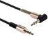 Generic 3.5mm Jack Male To Male Plug Stereo Audio Aux Retractable Coiled Cable With Metal Spring For Iphone, Ipad, Samsung, Mp3, Mp4, Sound Card, Tv, Radio-recorder, Etc.coiled Cable Stretches To 1.6m(black)