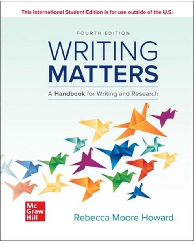 Mcgraw Hill Writing Matters: A Handbook for Writing and Research - ISE ,Ed. :4