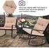 Buy 3 Pieces Patio Set Outdoor Wicker Patio Furniture Sets Rocking Chair Bistro Set Rattan Chair Conversation Sets Garden Porch Furniture Sets with Coffee Table,Black Online in Saudi Arabia. 427811607