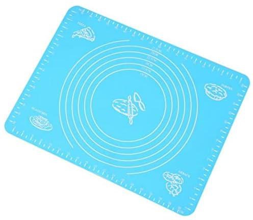 Blue 50x40cm Non-Stick Silicone Baking Mat Pad Kneading Dough Pad Baking Rolling Pastry Mat With Scales Kitchen Cooking Tool8068_ with one years guarantee of satisfaction and quality