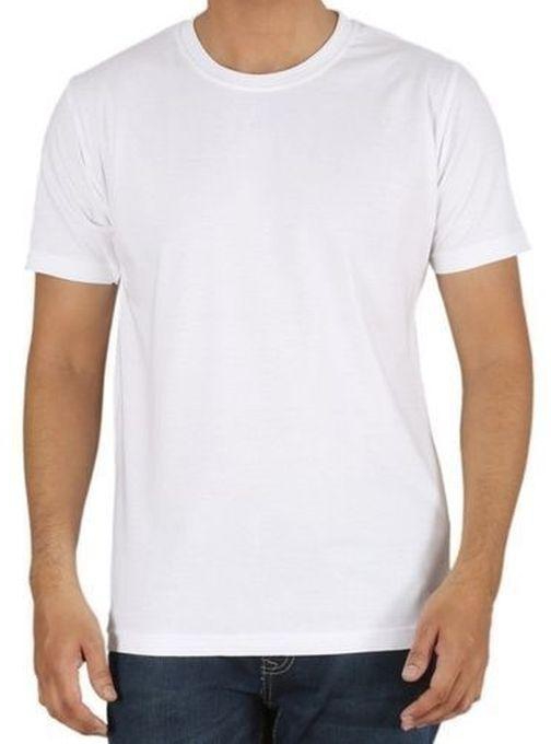 Quality Men's Plain White Round Neck T-Shirt