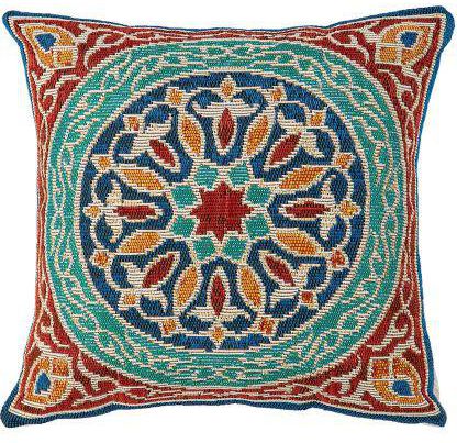 Oriental Weavers Square Arabesque Gobelin Cushion Cover - 50x50 Cm