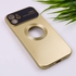 Iphone 12 - Metallic Color Silicone Cover With Camera Lens Protector - Gold
