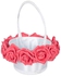 Fashion White & Peach Petal Flower Girls Basket