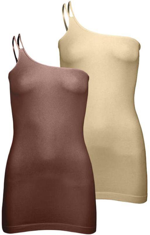 Silvy Set of 2 Casual Dress for Women - Brown / Beige, Medium