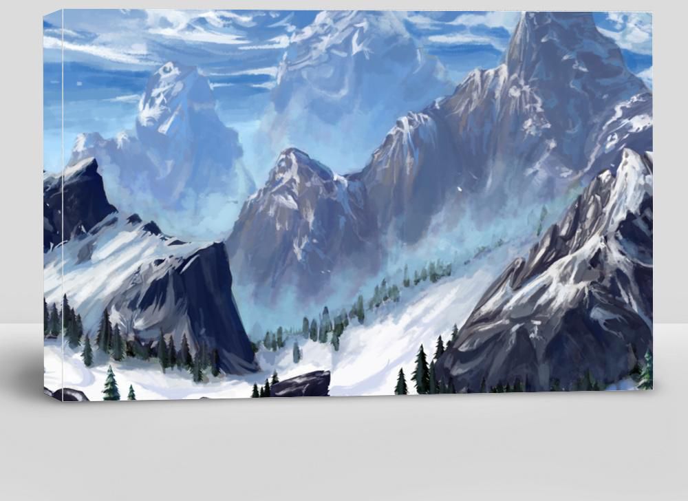 Mountain. Realistic Style. Video Game's Digital Cg Artwork,