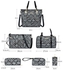 6-Piece European And American Style Snake Print Bag Set Black