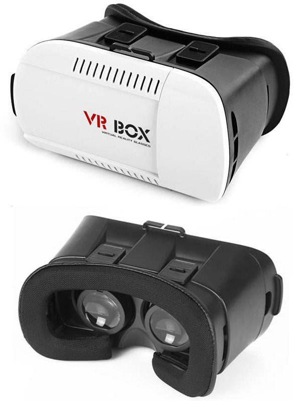 نظارات الواقع الافتراضي في ار بوكس ثلاثية الابعاد للالعاب والافلام ثلاثية الابعاد، اسود وابيض