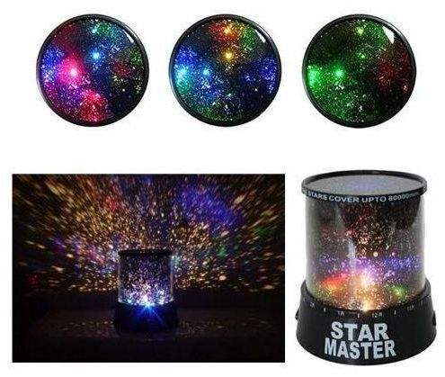 Night Light Projector With LED Lamp - Black