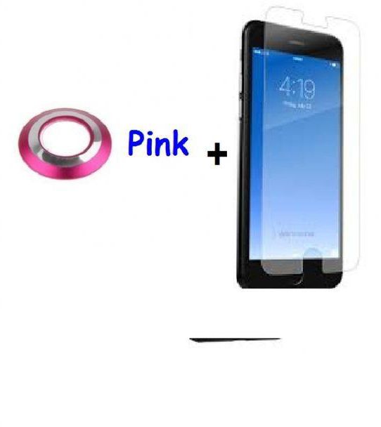 Generic Camera Lens Protective Iphone 7 - Pink + Glass Screen Protector Iphone 7