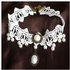 Neworldline Fashion Girl Handmade Gothic Retro Pearl Vintage Lace Collar Choker Necklace