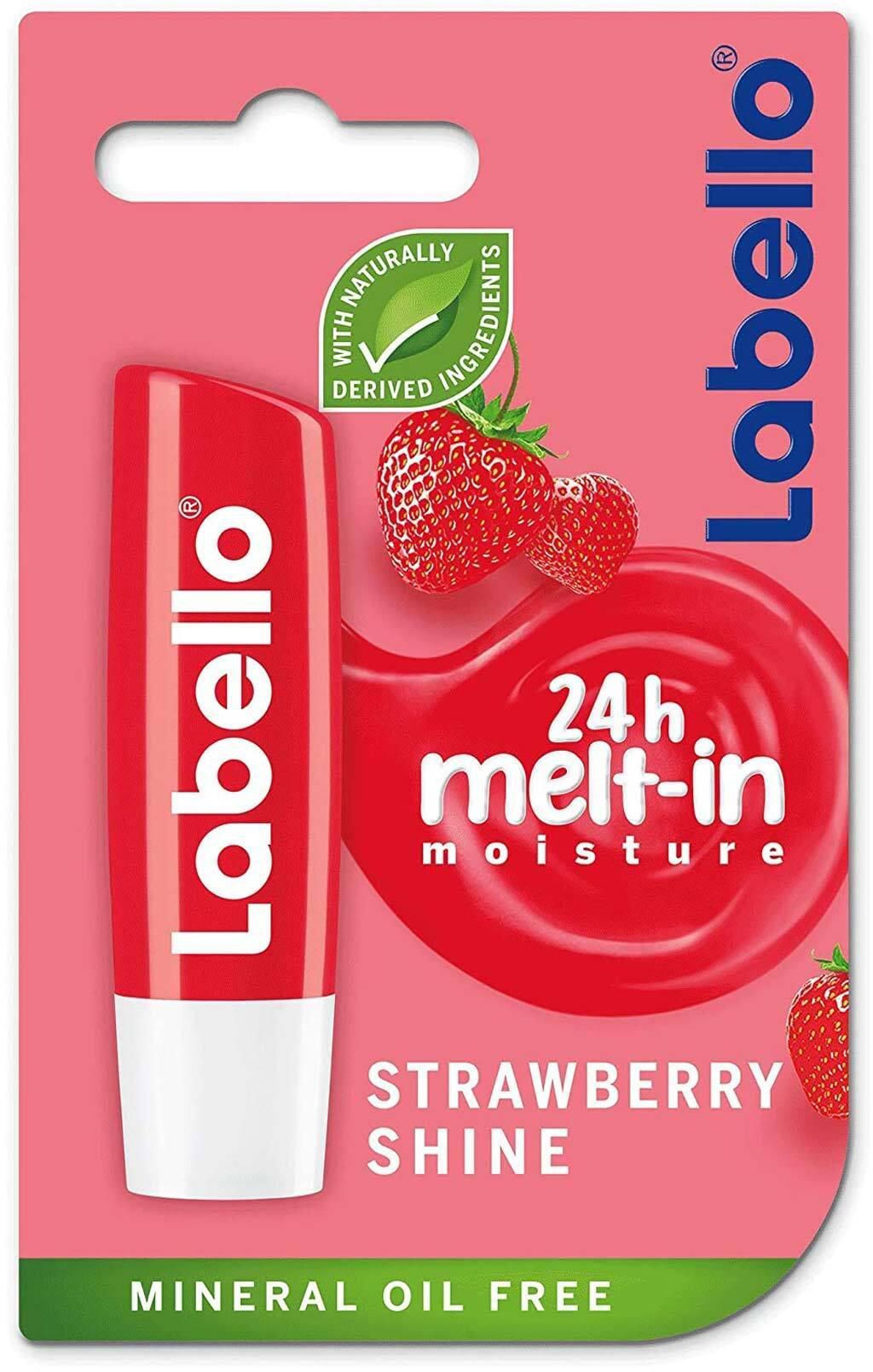 Labello Caring Lip Balm - Strawberry Shine - 4.8 gram