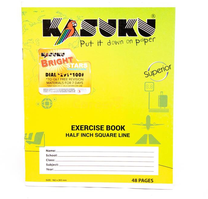 Kasuku Superior Exercise Book A5 48 Pages For Nursery Pupils Square Line (SQ)