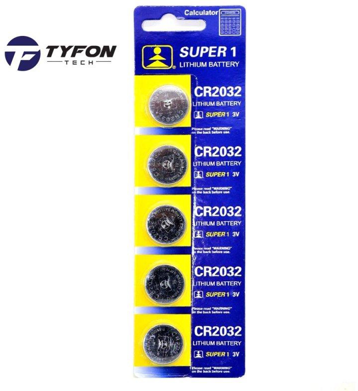 Tyfontech 5pcs Super 1 Lithium 3V CMOS 220mAh Li-ion Button Cell Battery (As picture)